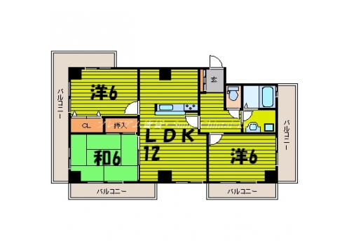 シャトー御池 間取り図