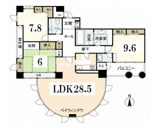 パレロワイヤル京都四条堺町 間取り図