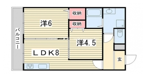 コープ鴨川Ｂ棟 間取り図