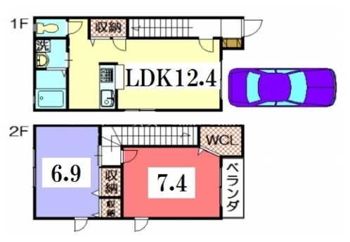 クローネ北白川 間取り図