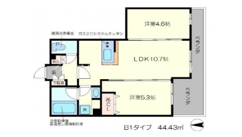 クリオジーテオカザキ 間取り図