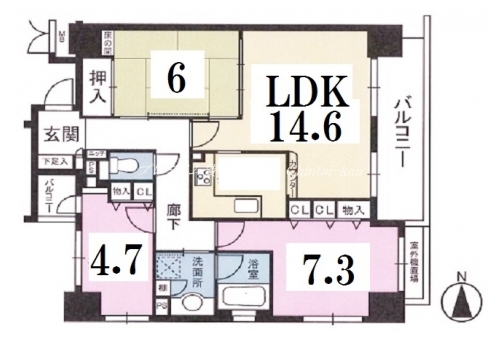 藤和シティホームズ室町御池 間取り図