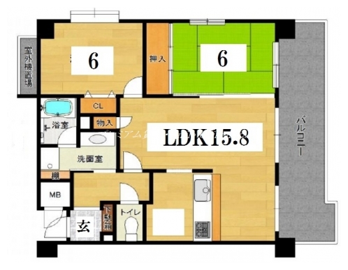 アベルティ堀川東 間取り図