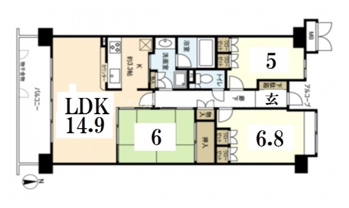 聖護院パークホームズ 間取り図