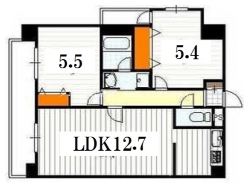 サントーア高倉 間取り図