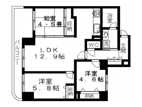 クラウンハイム京都西陣 間取り図