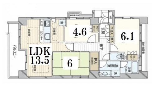 パラドール御所南 間取り図