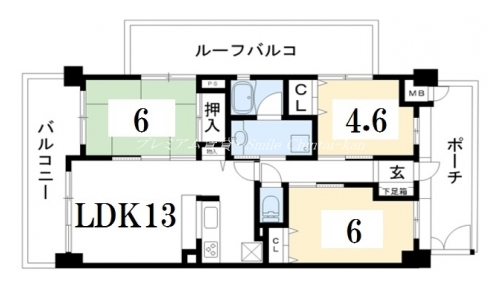 コスモ吉田近衛通 間取り図