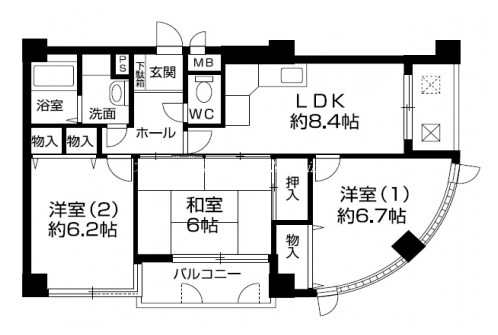 リヴェール上賀茂 間取り図