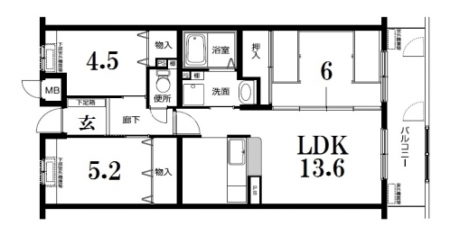 ファミール北山 間取り図