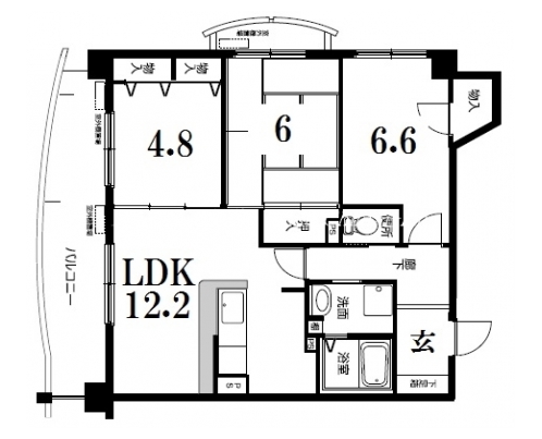 コンフォート深煌 間取り図