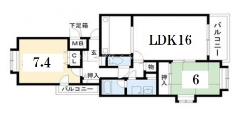 パークハイム北白川 間取り図