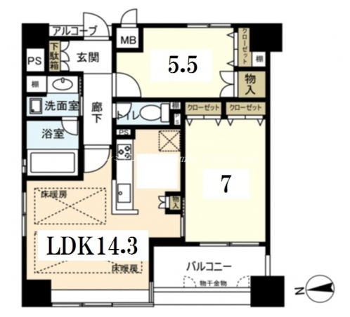セイワパレス京都東洞院 間取り図