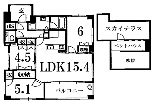 ファインフラッツ京都室町 間取り図