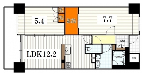 イーグルコート烏丸御池ルシエル 間取り図