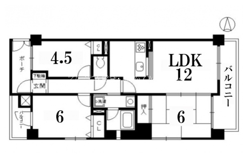 コスモ三条麩屋町 間取り図