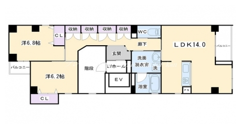 リベラ二条東洞院 間取り図