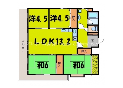 ヴューキャッスル 間取り図