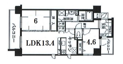 藤和シティーホームズ河原町二条アクシス 間取り図