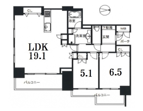 ブランズ京都西大路 間取り図