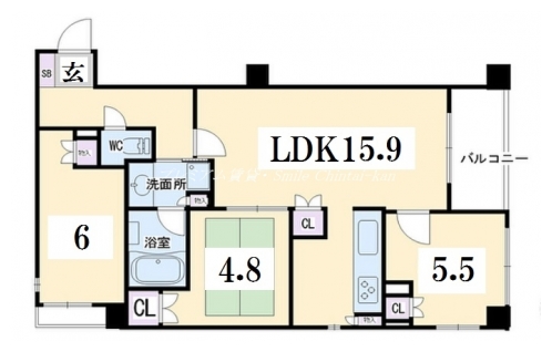 ロジュマン京都六角通 間取り図