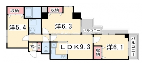 デリード白川 間取り図