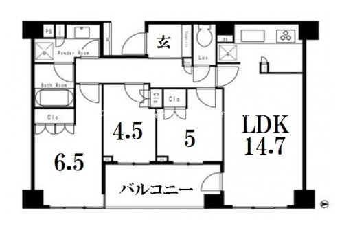 パークホームズ堺町御門 間取り図