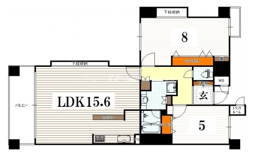 ライオンズシティ烏丸通 間取り図