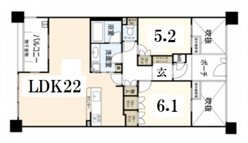 イーグルコート北大路アネックス 間取り図