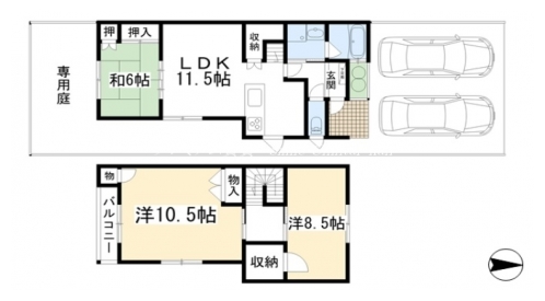 上賀茂岡本口町リースホーム 間取り図