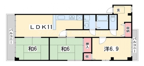 リバーサイド荒神口 間取り図