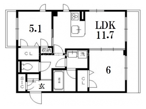 ROMAN BEL AIR 間取り図