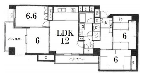サンレジデンス錦陵東堀川 間取り図