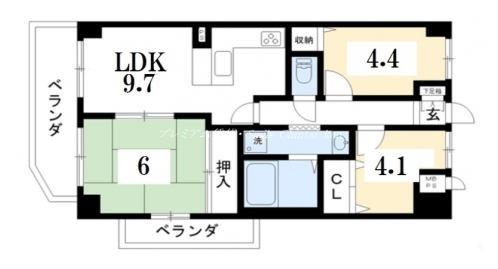 ライオンズM北大路 間取り図