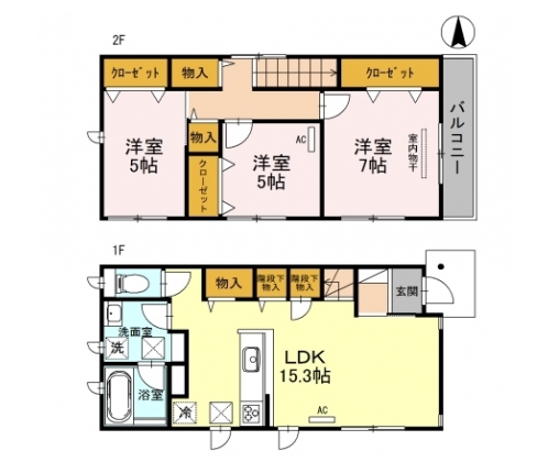 左京区出町柳戸建 間取り図