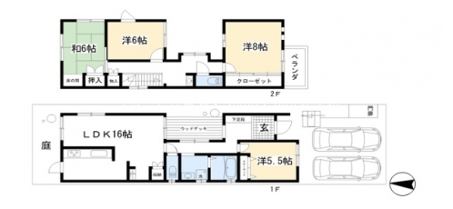 小山西上総町リースホーム 間取り図