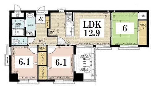 アンビエント御池 間取り図