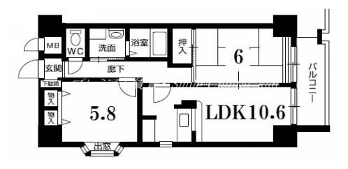 ロザージュ堀川 間取り図