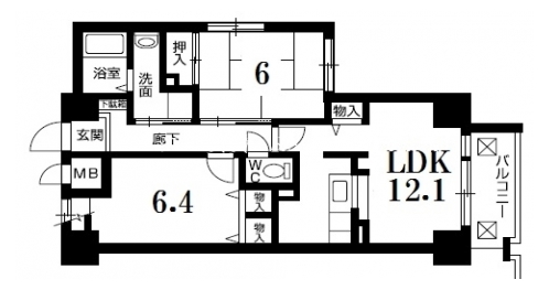 ロザージュ堀川 間取り図