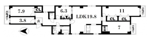 ナベル錦 間取り図