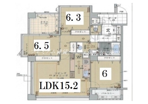 シンフォニー嵯峨嵐山 間取り図