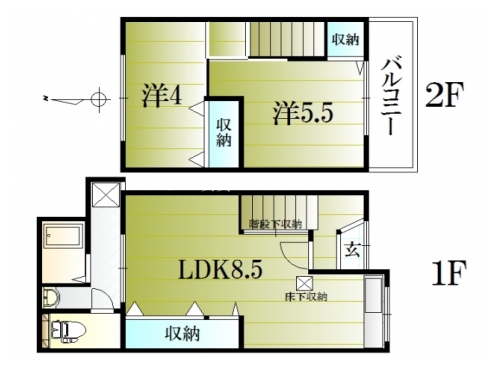 吉田二本松町リノベーションホーム 間取り図