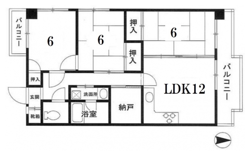 グレース北園 間取り図