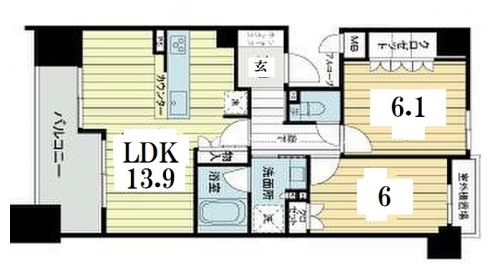 グランレジェイド京都河原町 間取り図