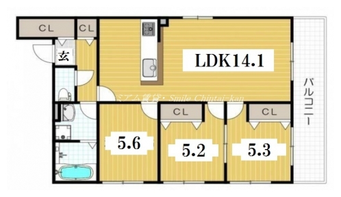 菊鉾邸 間取り図