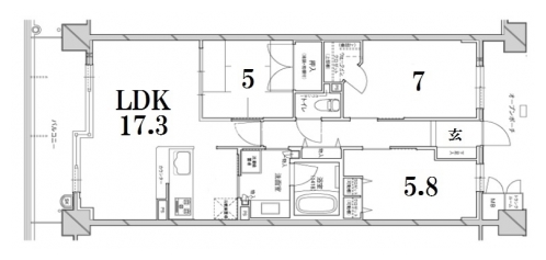 イニシア梅小路公園 間取り図