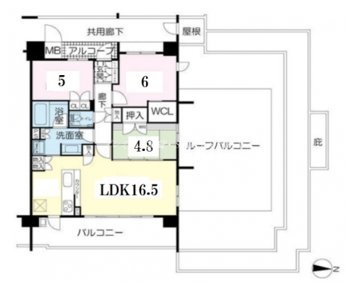 サンメゾン京都二条月光町ゲート 間取り図