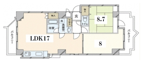 グランドムール堺町二条 間取り図