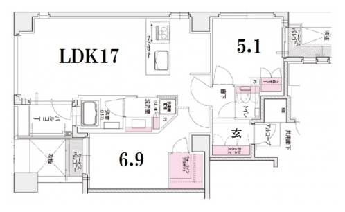 ロジュマン京都橘柳町 間取り図