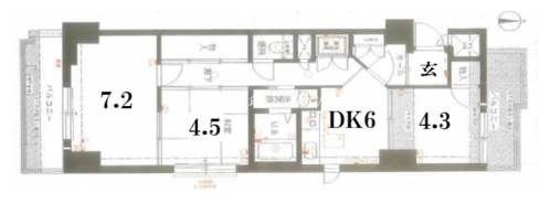 ライオンズマンション二条高倉 間取り図